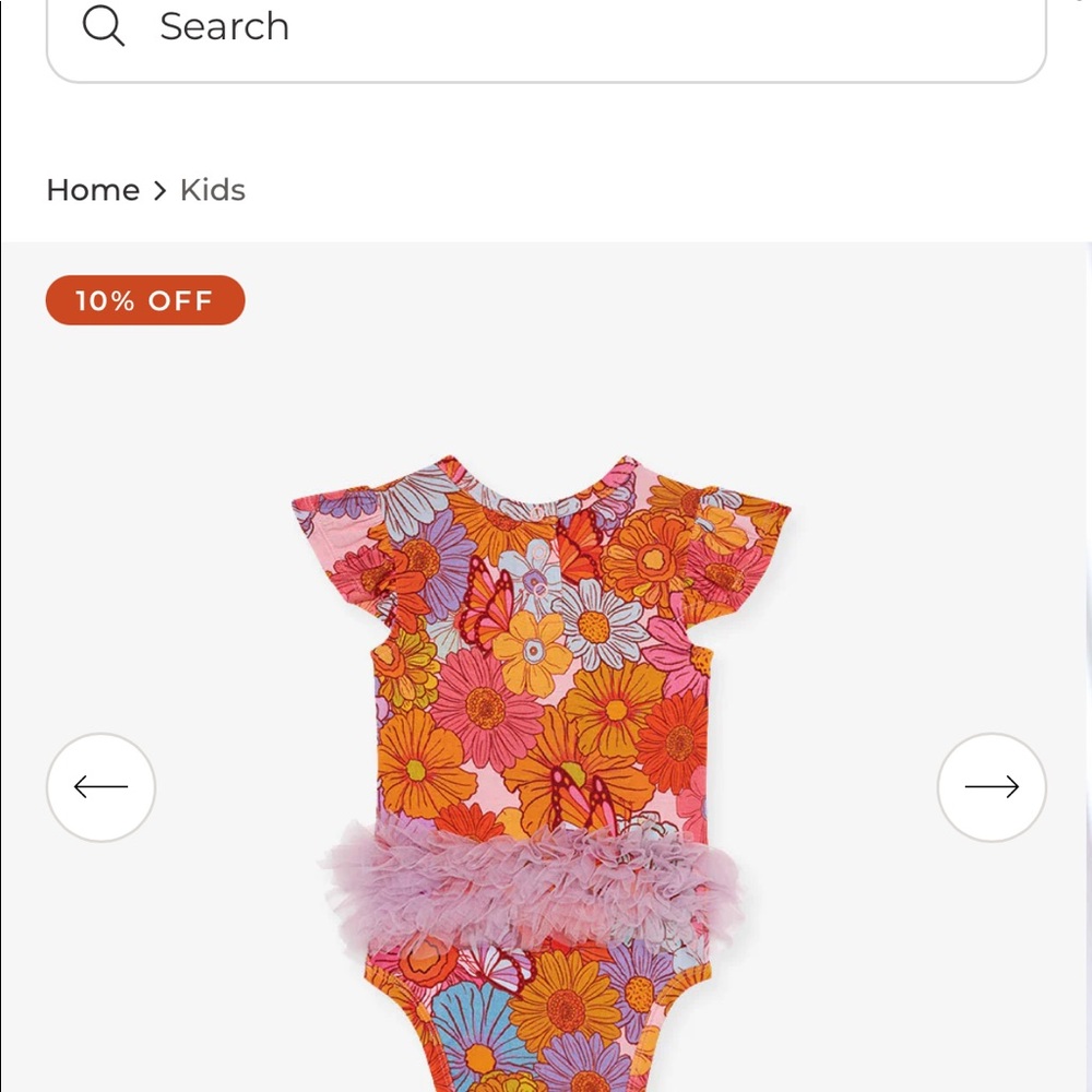 Posh peanut tulle onesie